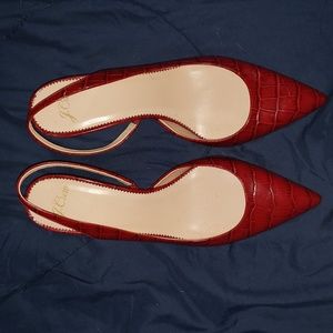 Gorgeous  jcrew red sling backs